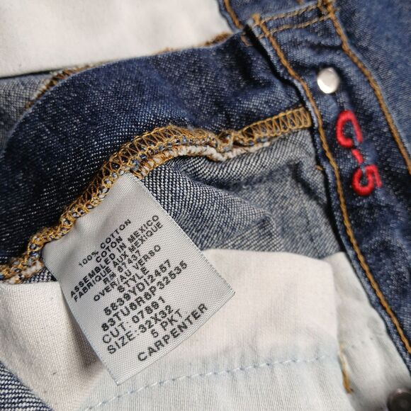 Vintage Polo Jeans Ralph Lauren Fits 32x28 Blue Carpenter C-5 Street Y2K Preppy - Picture 11 of 11